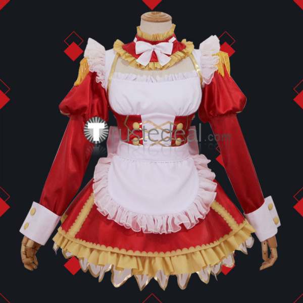 Fate Grand Order Royal Nero Red Maid Cosplay Costume