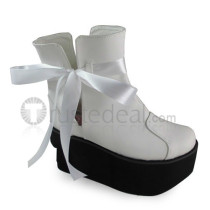 White Bows Lolita Boots