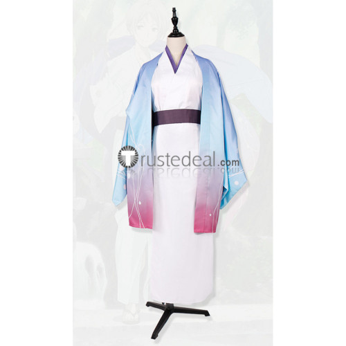 Natsume's Book of Friends 10th Anniversary Takashi Natsume Blue Pink Kimono Cosplay Costume