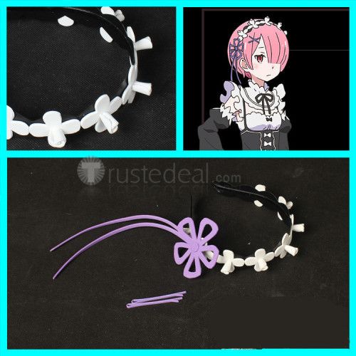 Re Zero Starting Life In Another World Twins Rem Ram Headdress Cosplay Accessories