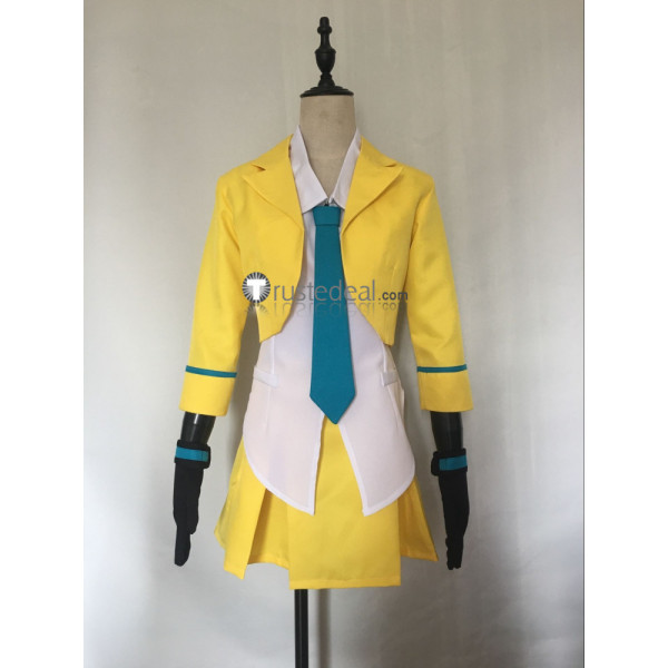 Phoenix Wright Ace Attorney Dual Destinies Athena Cykes Yellow Cosplay Costumes
