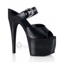 Slick-Surfaced Leather Upper High Heel Open-toes Platform Sexy Sandals(99-21)