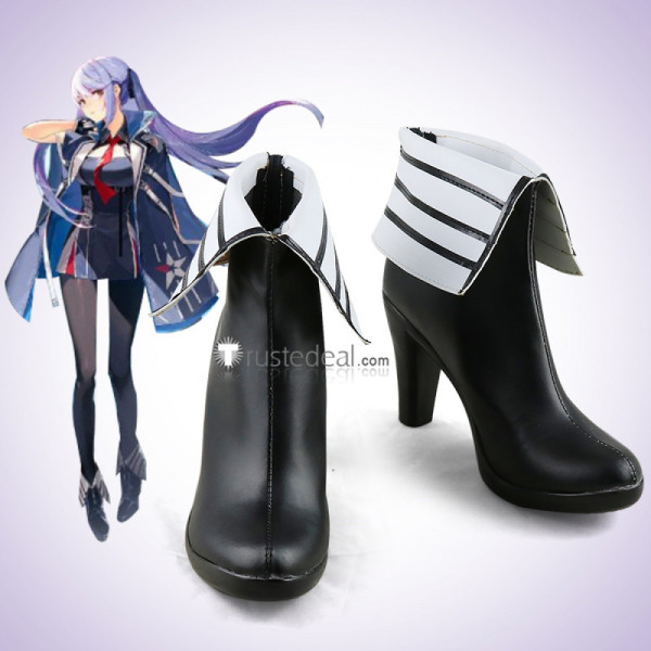 Azur Lane Essex Black Cosplay Boots Shoes