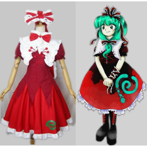 Touhou Project Kagiyama Hina Red Cosplay Costume