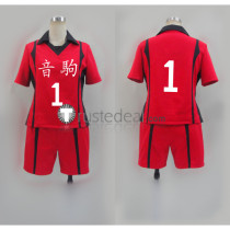Haikyuu Nekoma High School Volleyball Club Tetsuro Kuroo and Kenma Kozume Red Uniform Cosplay Costume