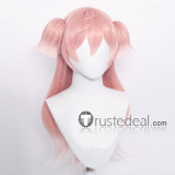 Genshin Impact Eula Yanfei Hu Tao Brown Pink Blue Cosplay Wigs