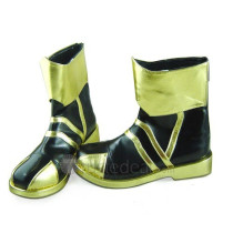 Kingdom Hearts Birth by Sleep Terra Black Gold Low Shaft Cosplay Boots Shoes