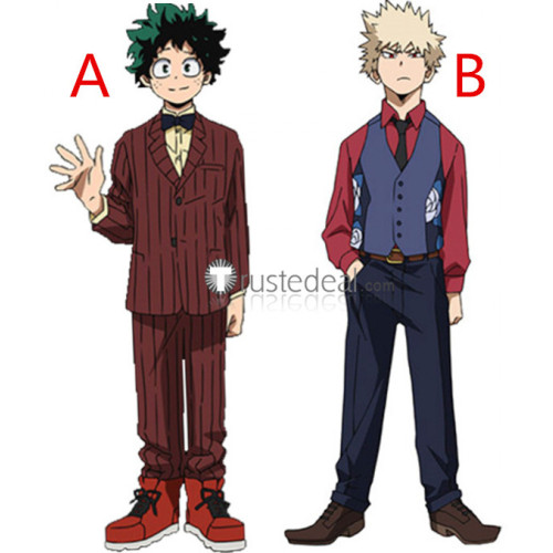 Boku no Hero Academia My Hero Academia Movie Two Heroes Izuku Midoriya Katsuki Bakugo Cosplay Costume