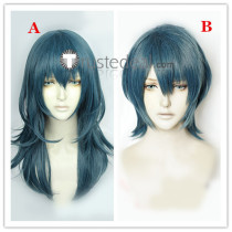 Fire Emblem Three Houses Female Male Byleth Blueish Green Cosplay Wigs