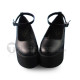 Elegant Black Glossy Lolita High Platform