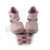Cross Straps Pink Sweet Lolita Sandals