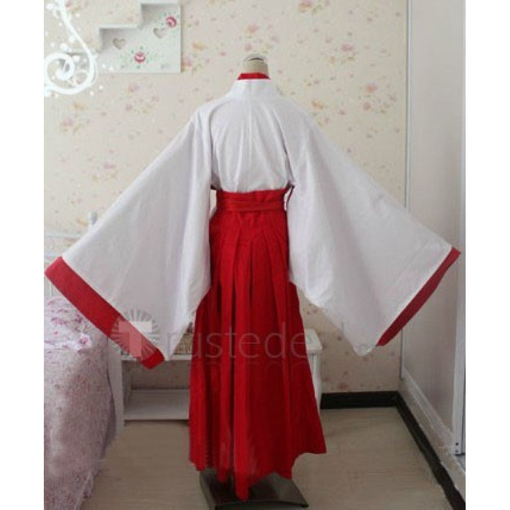 Lucky Star Miko White and Red Uniform Cosplay Costume