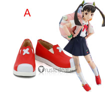 Bakemonogatari Mayoi Hachikuji Pink Red Cosplay Shoes