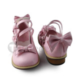 Pink Four Bows Lolita Shoes