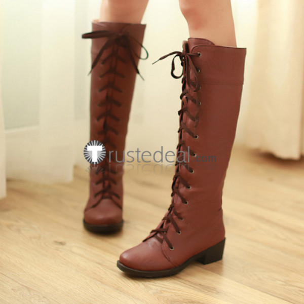 Touhou Project Alice Margatroid Brown Cosplay Boots Shoes