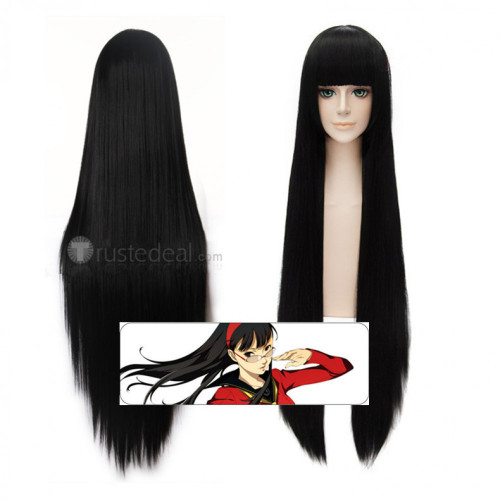 Shin Megami Tensei Persona Yukiko Amagi Black Cosplay Wig 100cm