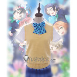 Love Live Umi Nozomi Eli Ayase Kotori Minami Yellow Vest Summer School Uniform Cosplay Costume