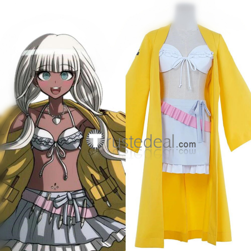Danganronpa Dangan Ronpa V3: Killing Harmony Angie Yonaga Yellow Cosplay  Costume