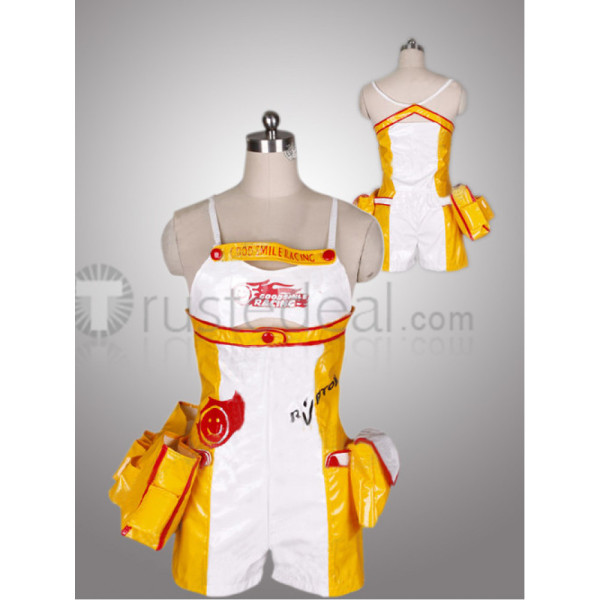 Vocaloid Miku Hatsune Racing Orange One-pieces Cosplay Costume