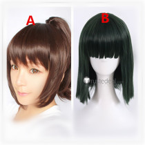 Spirited Away Chihiro Ogino Haku Brown Ponytails Green Cosplay Wigs