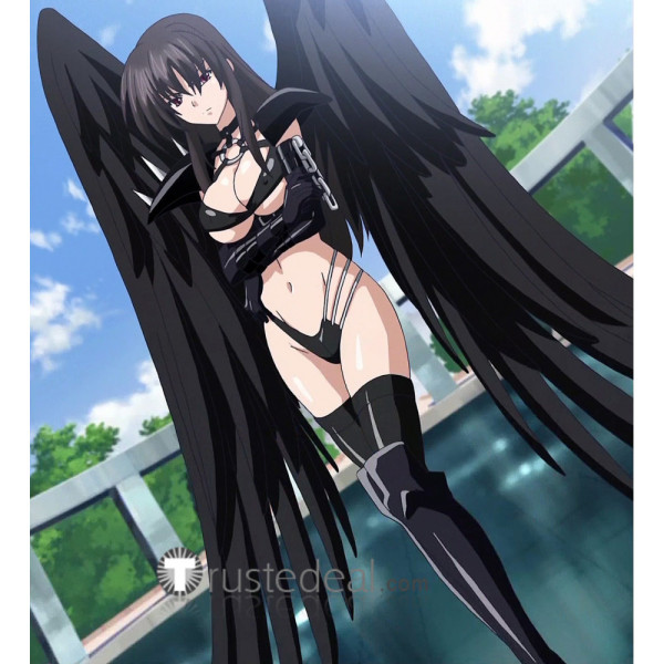 High School DXD Raynare Fallen Angel Black Cosplay Shoes Boots