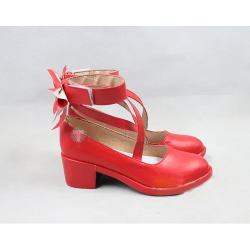 Puella Magi Madoka Magica Kaname Madoka Red Cosplay Shoes Boots