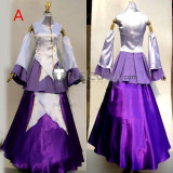 Gundam Seed Princess Lacus Clyne White Purple Cosplay Costume
