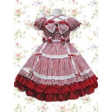 Cotton Red Bow Ruffles Lolita Dress(CX730)