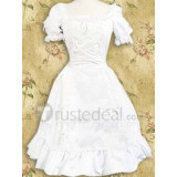 Cotton White Short Sleeves Lolita Dress(CX497)