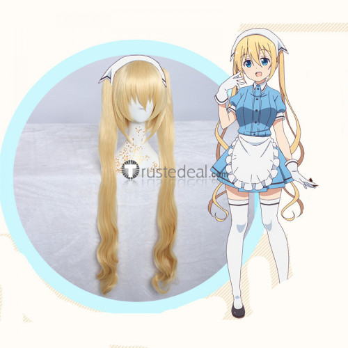 Blend S Kaho Hinata Blonde Ponytails Curly Cosplay Wig2