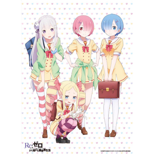 Re Zero Kara Hajimeru Isekai Seikatsu Emilia Rem Ram Beatrice School Uniform Cosplay Costume