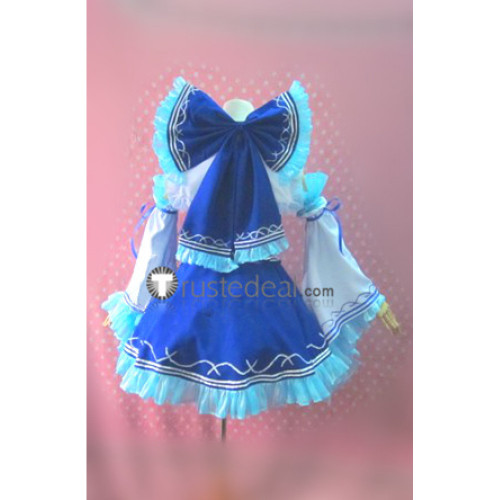 Touhou Project Reimu Hakurei Lolita Blue Cosplay Costume