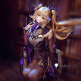 Genshin Impact Fischl Chongyun Purple Blue Cosplay Costumes