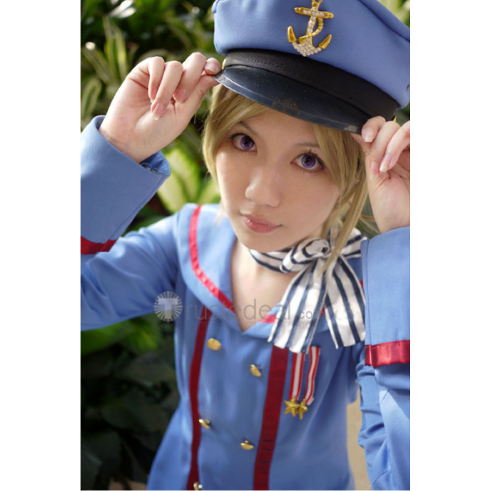 Axis Powers Hetalia Norway Cosplay Costume Light Blue