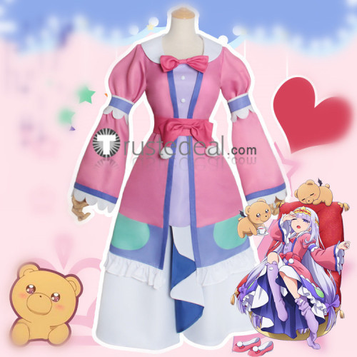 Maoujou de Oyasumi Sleepy Princess in the Demon Castle Princess Syalis Pink Dress Cosplay Costume