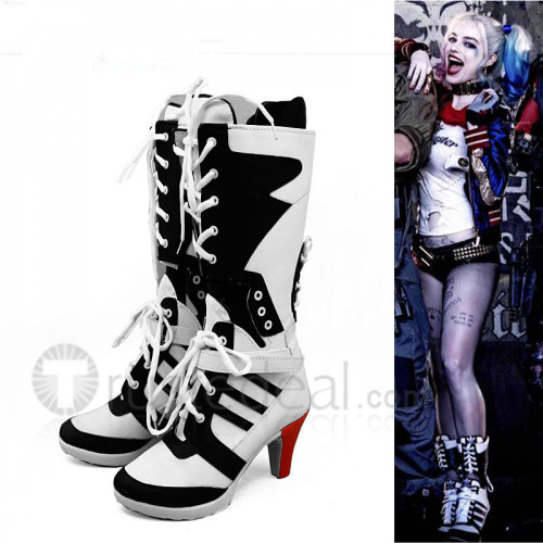 Batman Suicide Squad Arkham Asylum Harleen Quinzel Harley Quinn Cosplay Shoes Boots