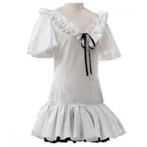 Guilty Crown Shinomiya Ayase White Gown/Dress Cosplay Costume