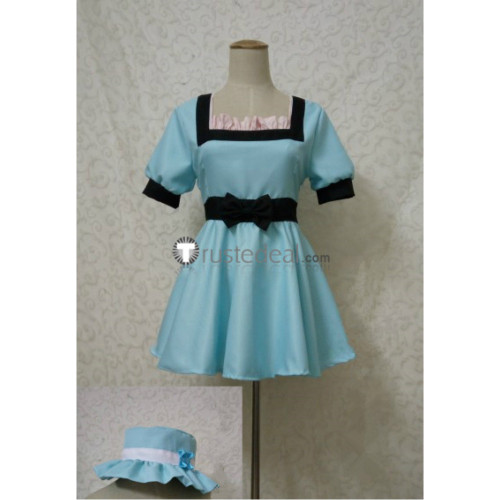 Steins Gate Mayuri Shiina Mayushii Blue Dress Cosplay Costume2