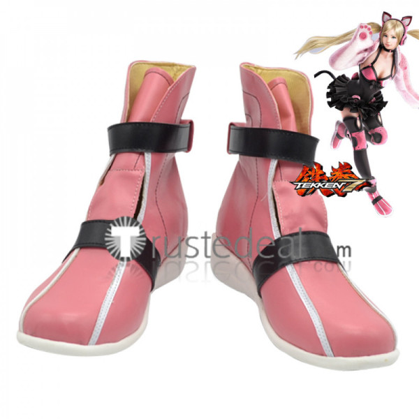 Tekken 7 T7 Lucky Chloe Pink Cosplay Shoes Boots