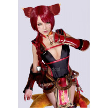 League of Legends Foxfire Ahri Black Red Cosplay Costume2