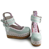 Pretty White Unicolor Lolita Shoes