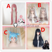 Azur Lane Yuudachi Fubuki Deutschland Perseus Blue Black Pink Cosplay Wigs