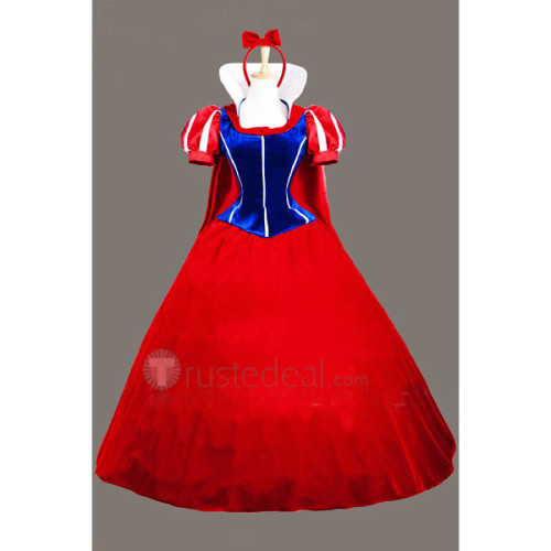 Snow White and the Seven Dwarfs Disney Princess Snow White Red Cosplay Costume