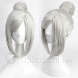 Prison School Shiraki Meiko Silver White Cosplay Wig