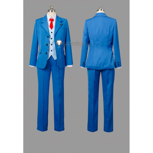 Gyakuten Saiban 4 Apollo Justice Ace Attorney Phoenix Wright Blue Cosplay Costumes