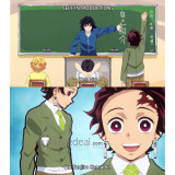 Kimetsu no Yaiba Demon Slayer Tanjiro Kamado Green School Acedemy Uniform Cosplay Costume