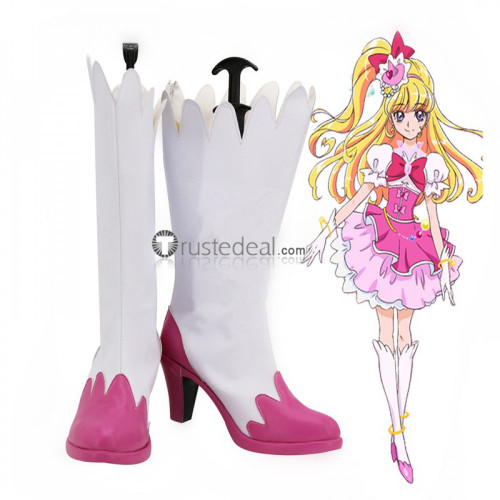 Mahou Tsukai Pretty Cure Asahina Mirai Cure Miracle Pink White Cosplay Boots Shoes