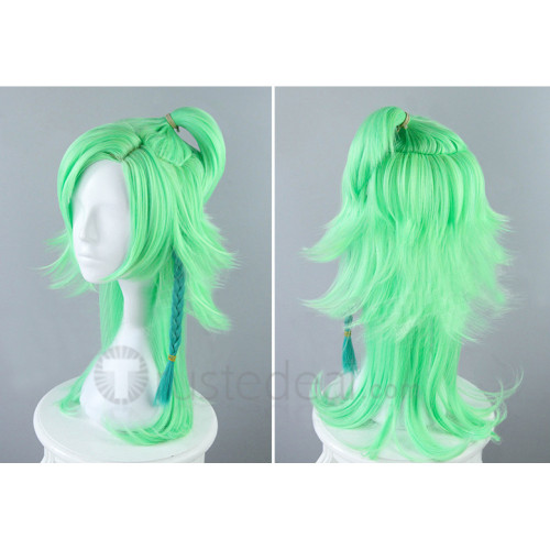 B-Project MOONS Wasari Hiraku Green Cosplay Wig