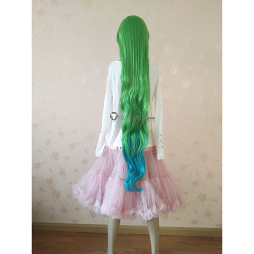 League of Legends Lulu and Poppy Star Guardian Long Green Blue Cosplay Wig 120cm and Ears