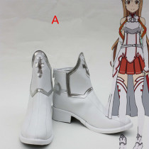 Sword Art Online Asuna White Cosplay Boots Shoes